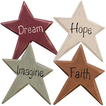4 Set Colorful Star Word Magnets - The Fox Decor